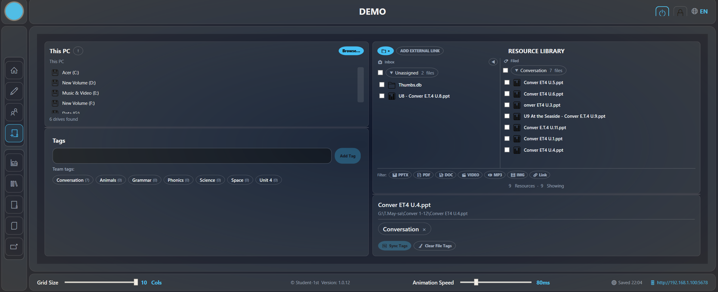Resource Manager Meta Tag Interface